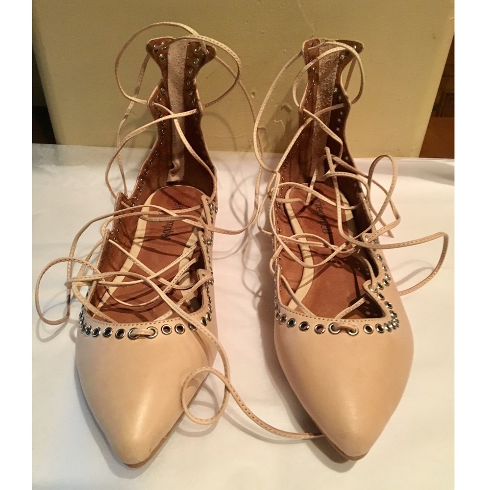 NWOB Jeffrey Campbell Prudence Leather Lace Up Flats